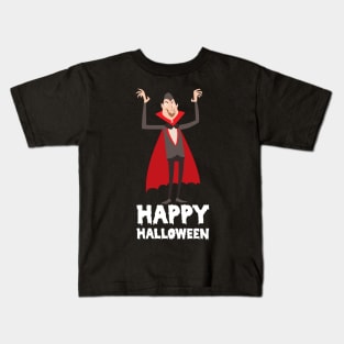 Vampire Scary and Spooky Happy Halloween Funny Graphic Kids T-Shirt